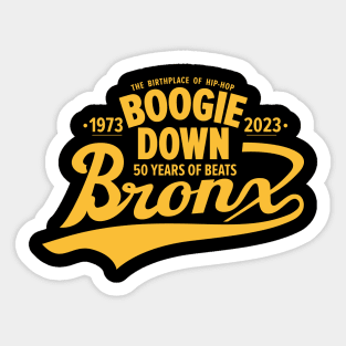 Boogie Down Bronx lettering - 50 years of Hip Hop Sticker